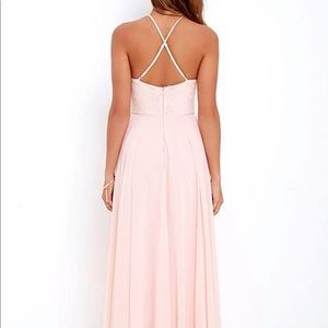 Blush bridesmaid dress